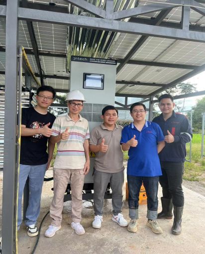 Système d'irrigation solaire + stockage d'énergie Projet ONU-FAO au Laos