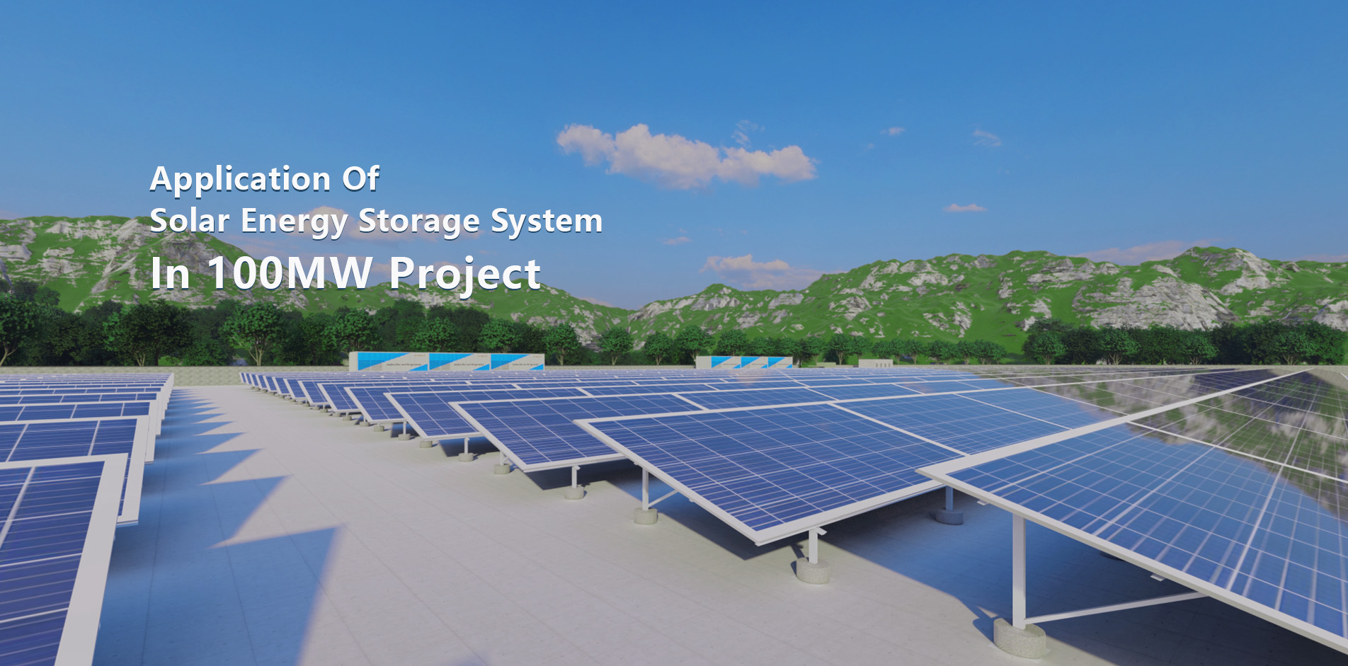 système de stockage d'énergie solaire dans le projet 10OMW